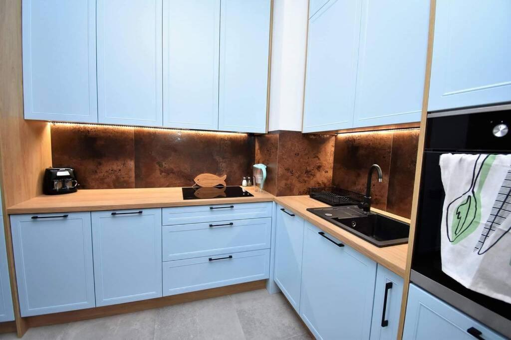 Apartament Blue Bastion Walowa 23C Z Klimatyzacja I Miejscem Parkingowym W Podziemnym Parkingu Gdansk Luaran gambar