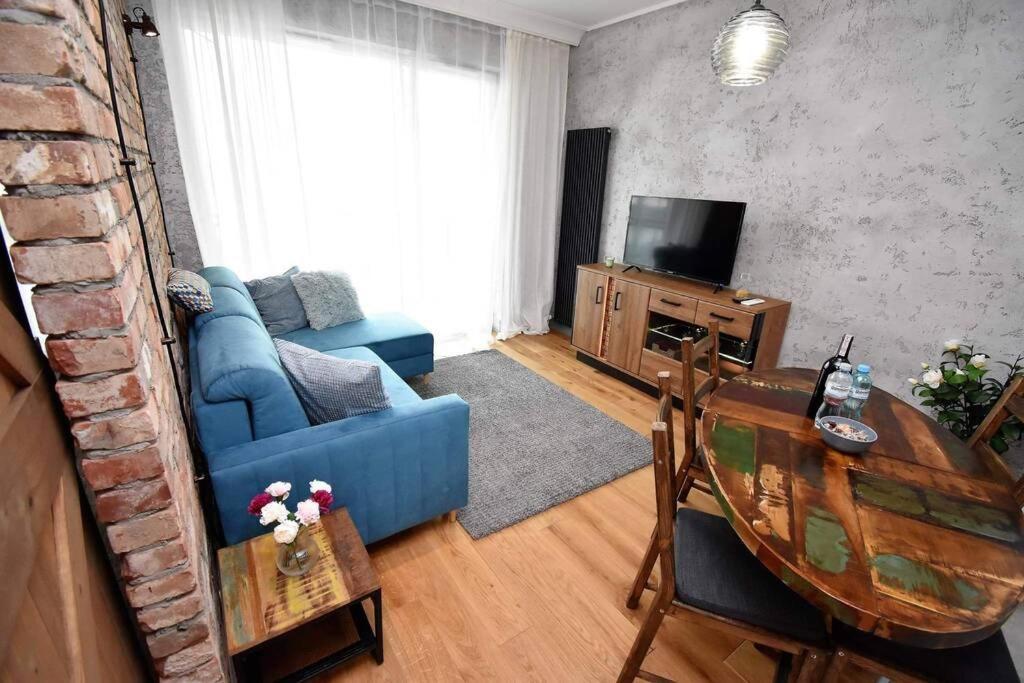 Apartament Blue Bastion Walowa 23C Z Klimatyzacja I Miejscem Parkingowym W Podziemnym Parkingu Gdansk Luaran gambar